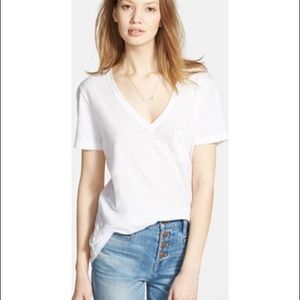 Madewell Whisper Cotton V Neck Pocket Tee
